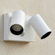 Capri Outdoor 2 Light LED Wall Spotlight with Sensor
