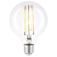 Ember E27 Round Extra Warm White 6W 9.5cm LED Filament Bulb