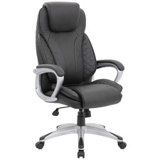 Black Huxley Faux Leather Office Chair