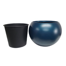 2 Piece Round Jardiniere Planter Set