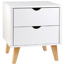 Sherie 2 Drawer Wooden Bedside Table