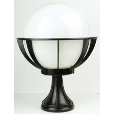 Olympus Newell Outdoor Light in Black / Opal
