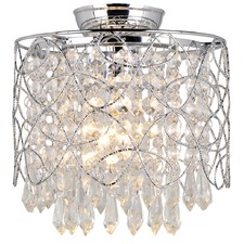 Astoria DIY Flush Mount in Chrome / Crystal