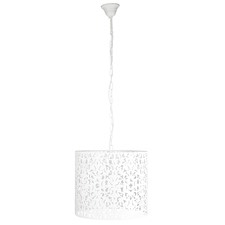 White Porto Metal 1 Light Pendant
