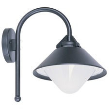 Apollo Exterior Wall Bracket in Black / Opal