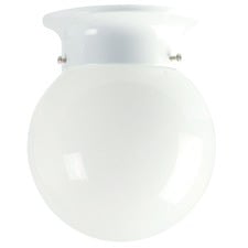 Shelton White Opal Glass 15cm DIY Batten Fix Light