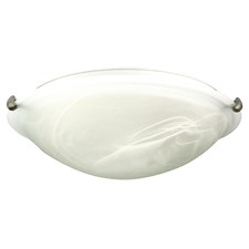 Sauser Clips Alabaster 2-Light Oyster Light