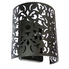 Porto Matt Black Metal Wall Light
