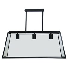 Legnano Flared Metal & Glass 3 Light Pendant