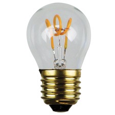 G45 E27 LED Spiral Filament Bulbs (Set of 2)