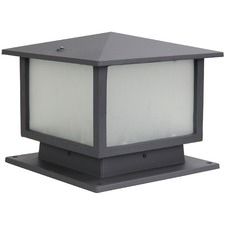 Graphite Cortez Outdoor Pillar Mount