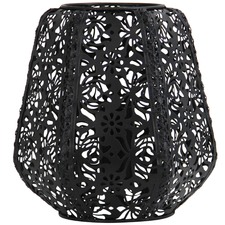 Black Lace Floral Metal Table Lamp