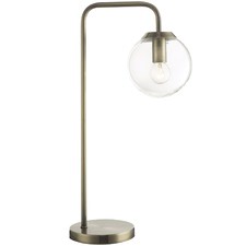 25cm Latina Glass & Metal Table Lamp