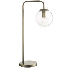 Clear Newton Contemporary Glass Table Lamp