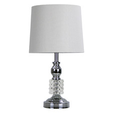 White & Silver Ciara Table Lamp