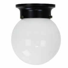 Shelton Black Opal Glass 15cm DIY Batten Fix Light