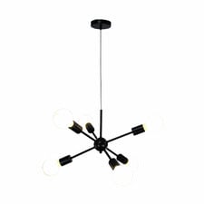 Black Lugo 6 Light Metal Pendant