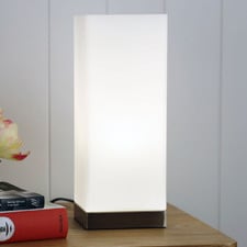 Ivo White Steel & Frosted Glass Table Lamp