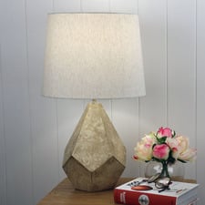 Rollo Resin & Linen Table Lamp