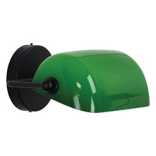 Dien Green Glass Bankers Wall Light