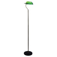 Diem Glass & Steel Banker's Floor Lamp