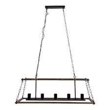 Island Rubberwood 5 Light Pendant