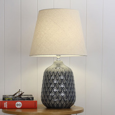 53cm Ember Ceramic & Fabric Table Lamp
