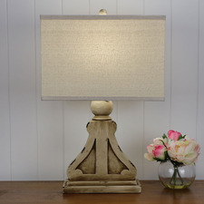 61cm Athena Resin & Fabric Table Lamp