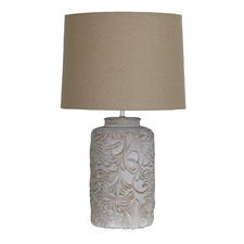 55cm White Basilicata Table Lamp