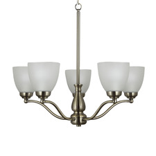 Claude Frosted Glass 5 Light Pendant