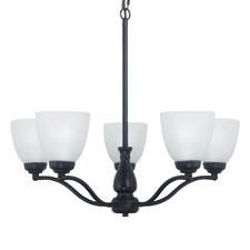 Claude Frosted Glass 5 Light Pendant