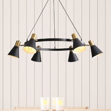 Halle Steel 6 Light Pendant