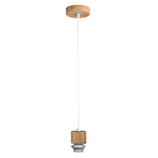 Smarti Pine Wood Suspension Cord Pendant Light
