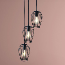 Mino Steel Cage 3 Light Pendant