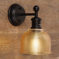 Dimitri Etched Glass Armed Wall Light