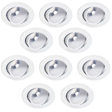 Rowland 90mm Cut Out LED 8W Gimble Recessed Downlights (Set of 10)