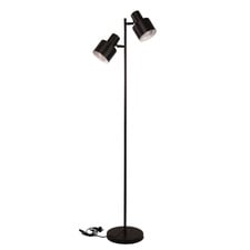 Cosenza Black Metal 2 Light Floor Lamp