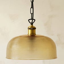 Dimitri Dome Etched Glass Pendant Light