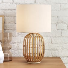 49.5cm Tegal Bamboo Table Lamp