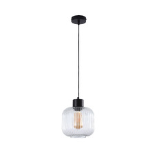 Hyo Reeded Glass Drum Pendant