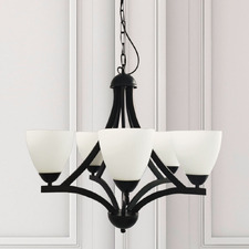 Orford Opal Glass 5-Light Pendant