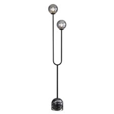 Hayward Smoked Glass 2-Light Floor Lamp