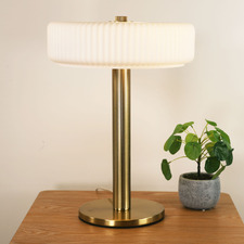 Charlton Satin Brass Metal 2-Light Table Lamp