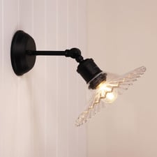 Chesford Glass Adjustable Armed Wall Light