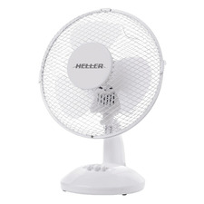 Heller 20W White Oscillating Desk Fan