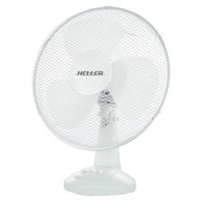 Heller 40W White Oscillating Desk Fan