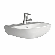 Compact 450mm Wall Mounted Ceramic Basin