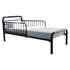 Black Dawn Steel Bed with Side Rail