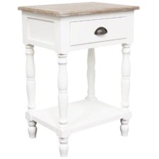 White Maddie French Provincial Bedside Table