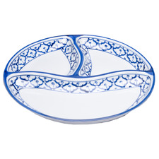 Penn Blue 3 Portion Round Ceramic Serving Plate